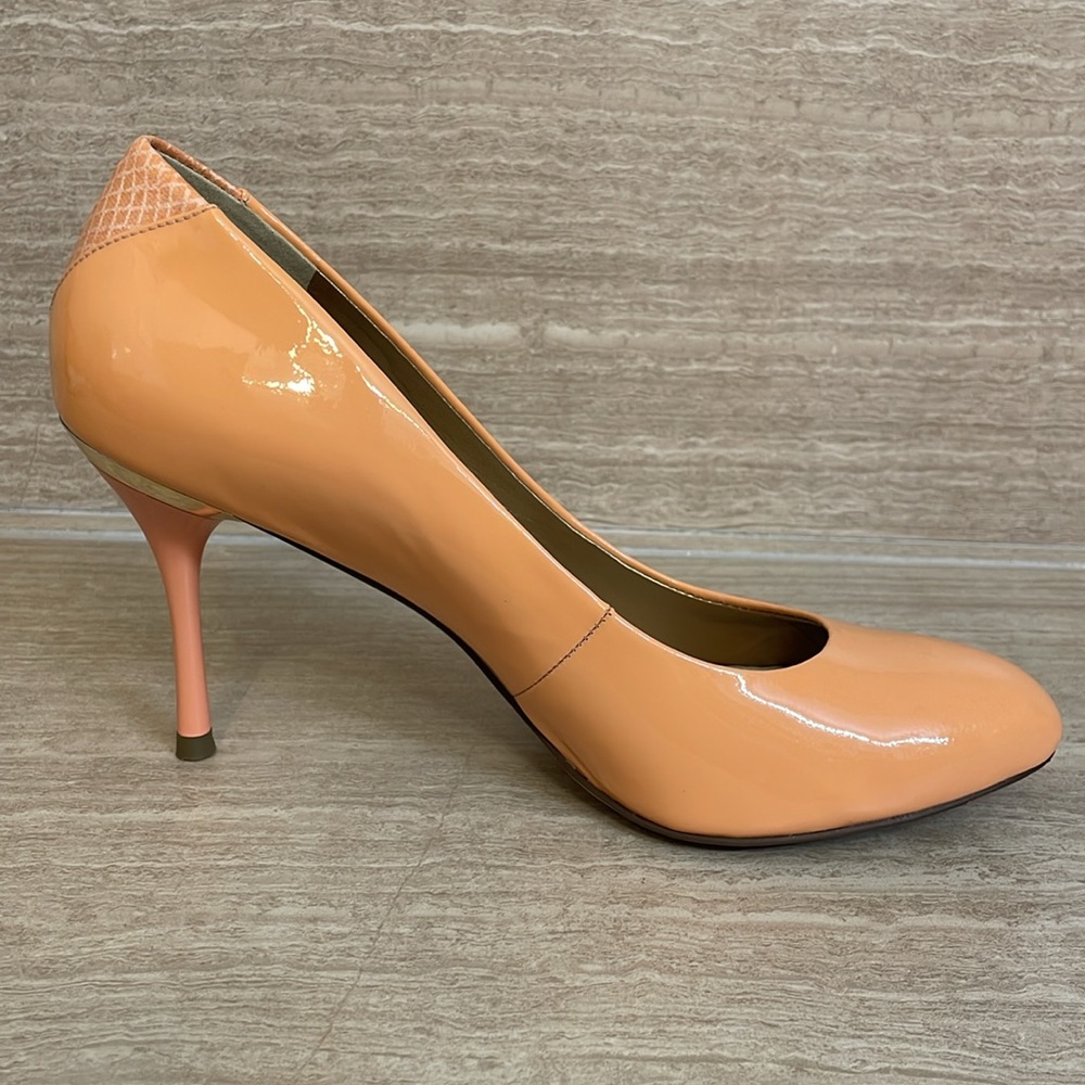 SAM EDELMAN UEC size 8 “Camdyn” Stiletto Heels coral orange pink heel detail - Picture 13 of 16